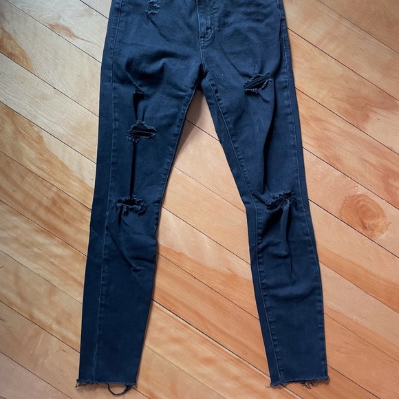 Aeropostale Black Distressed Jeans size 4 - Picture 2 of 6